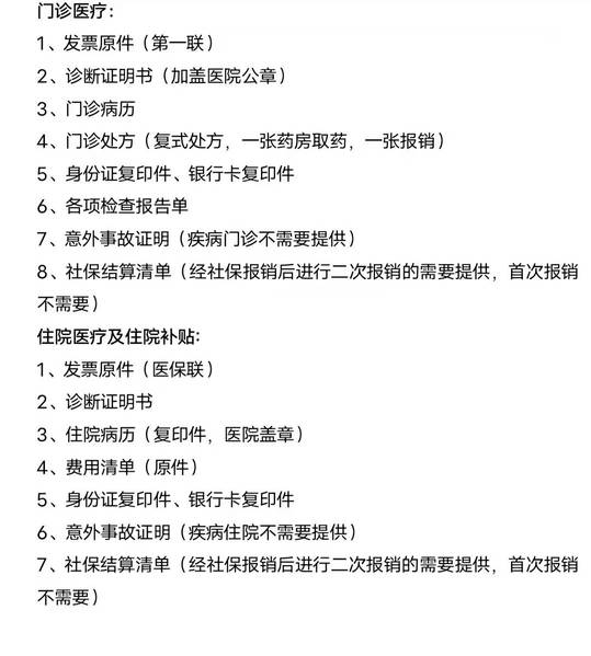陕铁院教职工医疗报销需要资料